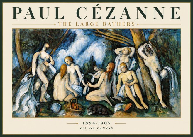 Paul Cézanne The Large Bathers VI No5 - Plakat