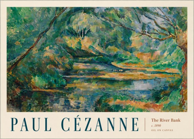 Paul Cézanne The River Bank No5 - Plakat