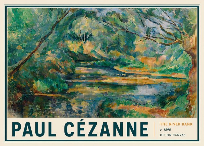 Paul Cézanne The River Bank No6 - Plakat