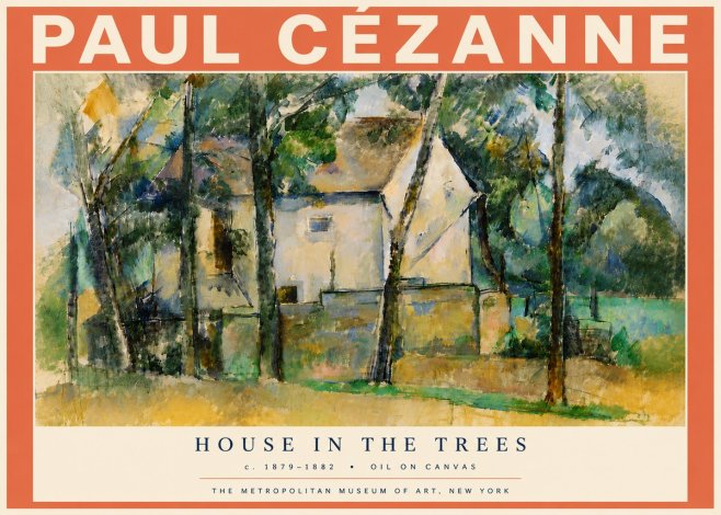 Paul Cézanne House in the Trees No5 - Plakat