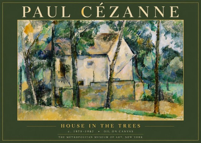 Paul Cézanne House in the Trees No6 - Plakat