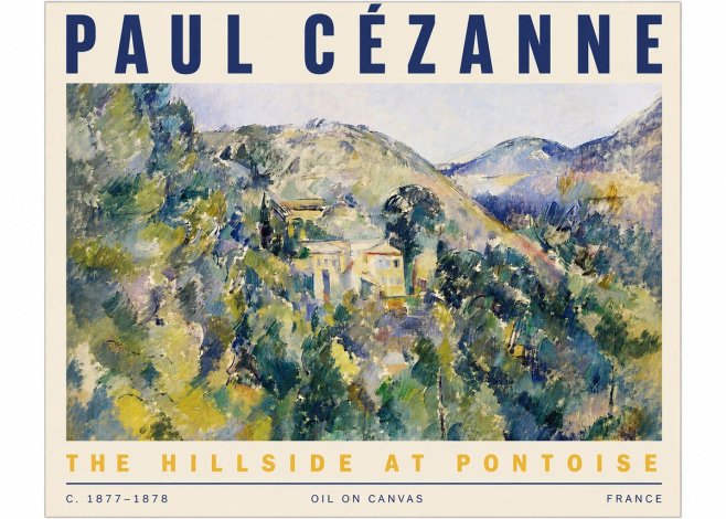 Paul Cézanne The Hillside at Pontoise No5 - Plakat