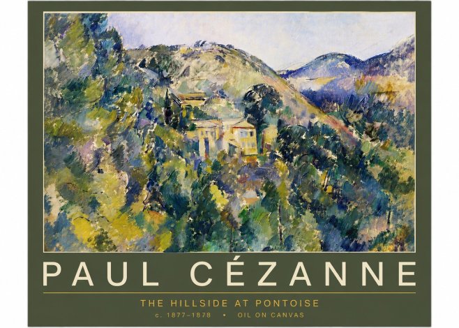 Paul Cézanne The Hillside at Pontoise No6 - Plakat