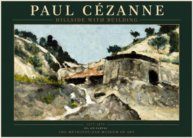 Paul Cézanne Hillside with Building No3 - Plakat