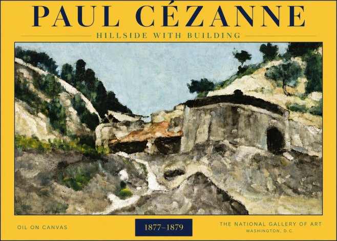 Paul Cézanne Hillside with Building No6 - Plakat