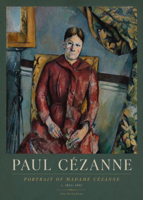 Paul Cézanne Portrait of Madame Cézanne II No3 - Plakat