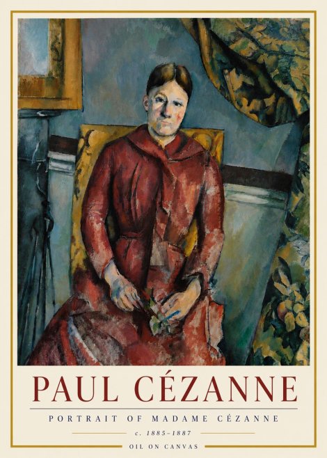 Paul Cézanne Portrait of Madame Cézanne II No6 - Plakat