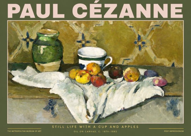 Paul Cézanne Still Life with a Cup and Apples No2 - Plakat