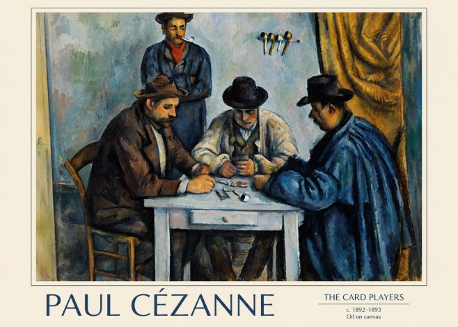 Paul Cézanne The Card Players II No1 - Plakat