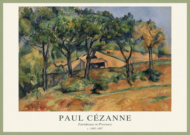 Paul Cézanne Farmhouse in Provence No1 - Plakat
