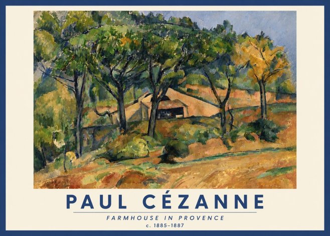 Paul Cézanne Farmhouse in Provence No2 - Plakat