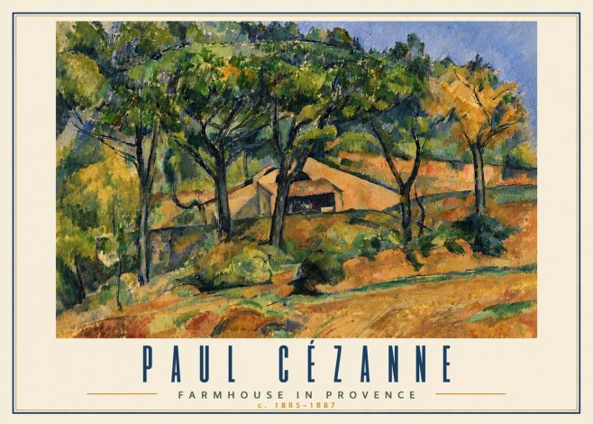 Paul Cézanne Farmhouse in Provence No4 - Plakat