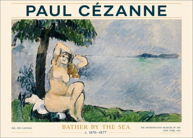 Paul Cézanne Bather by the Sea No6 - Plakat