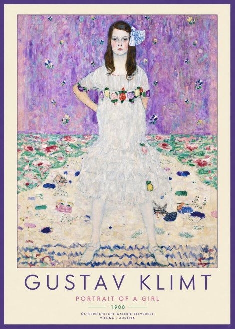 Klimt Portrait of a Girl No2 - Plakat
