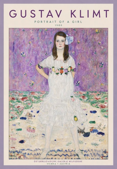 Klimt Portrait of a Girl No4 - Plakat