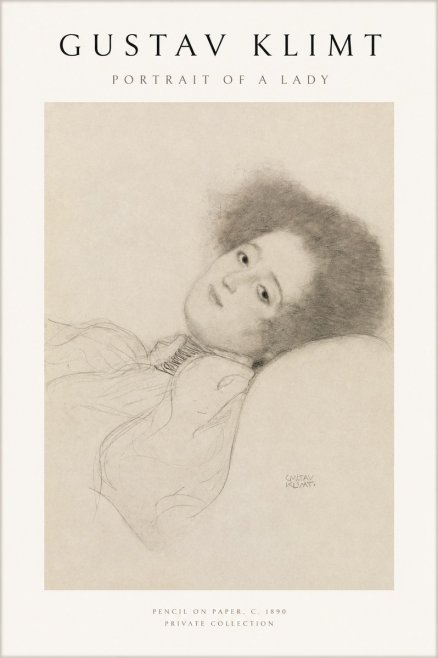 Klimt Portrait of a Lady No1 - Plakat