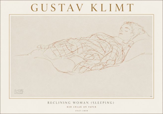 Klimt Reclining Woman (Sleeping) I No1 - Plakat