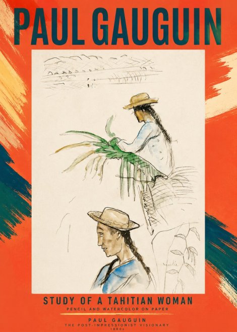 Paul Gauguin Study of a Tahitian Woman I No2 - Plakat