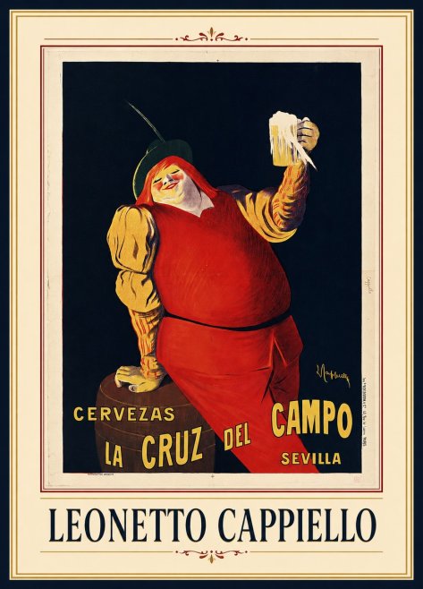 Leonetto Cappiello Cervezas La Cruz Del Campo No1 - Plakat