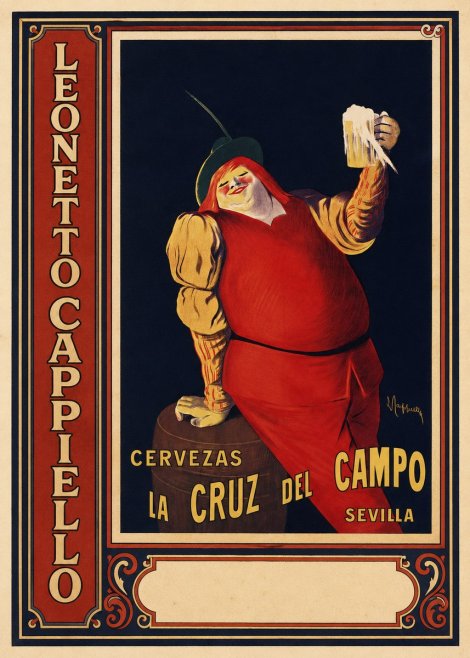 Leonetto Cappiello Cervezas La Cruz Del Campo No3 - Plakat