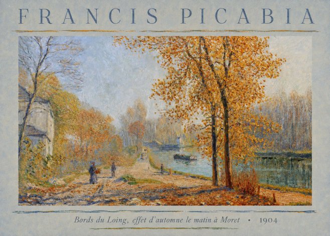 Francis Picabia Bords Du Loing, Effet D'automne Le Matin À Moret No3 - Plakat
