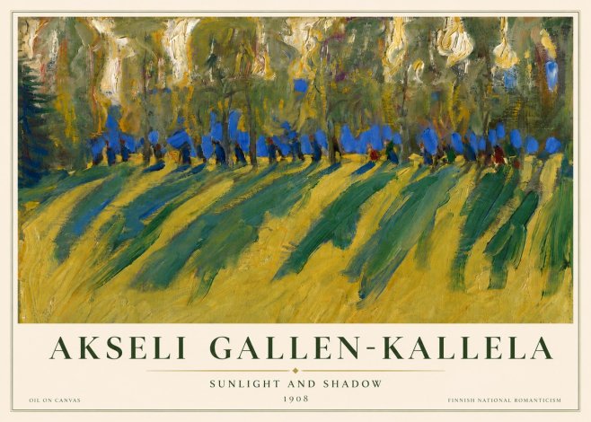 Akseli Gallen-Kallela Sunlit Field and Trees No4 - Plakat