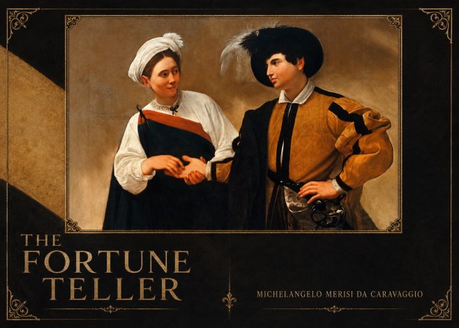 Michelangelo Merisi da Caravaggio The Fortune Teller I No2 - Plakat