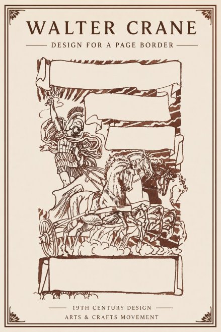 Walter Crane Design for a Page Border No5 - Plakat