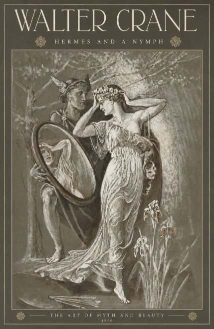 Walter Crane Hermes and a Nymph No2 - Plakat