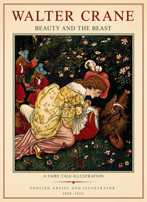 Walter Crane Beauty and the Beast No1 - Plakat
