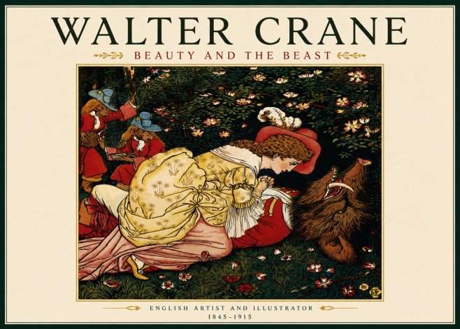 Walter Crane Beauty and the Beast No3 - Plakat