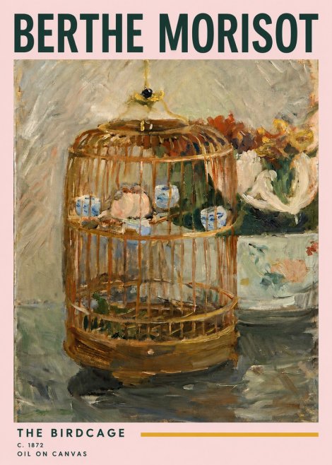 Berthe Morisot The Birdcage II No3 - Plakat