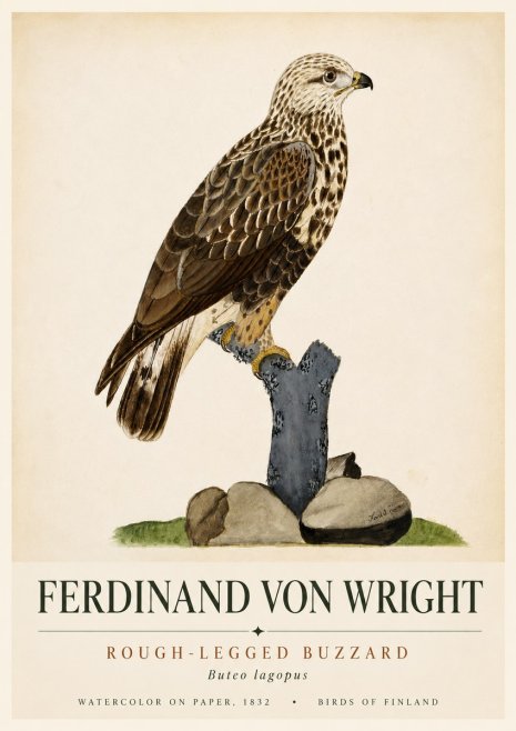 Ferdinand von Wright Rough-legged Buzzard No6 - Plakat