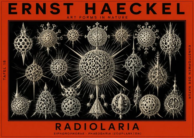 Ernst Haeckel Radiolaria No2 - Plakat