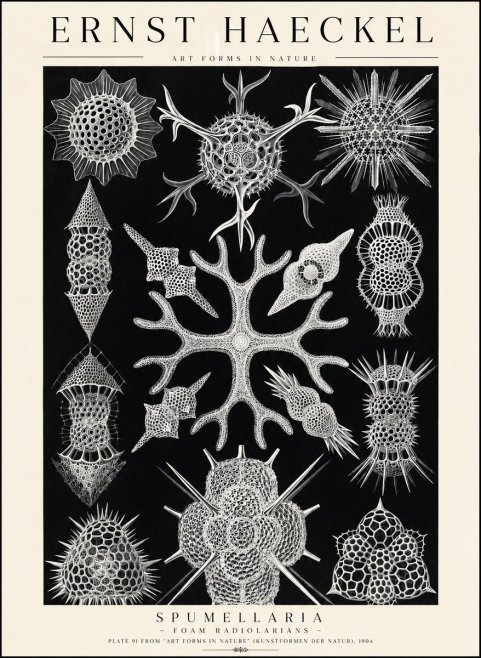 Ernst Haeckel Spumellaria No1 - Plakat