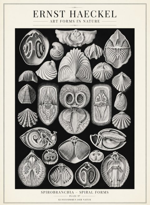 Ernst Haeckel Spirobranchia No4 - Plakat