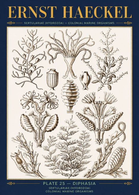 Ernst Haeckel Sertulariidae No5 - Plakat