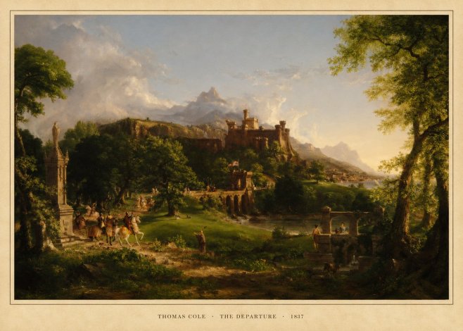 Thomas Cole The Departure I No6 - Plakat