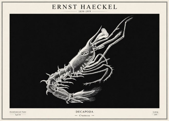 Ernst Haeckel Decapoda the Crustaceans No2 - Plakat