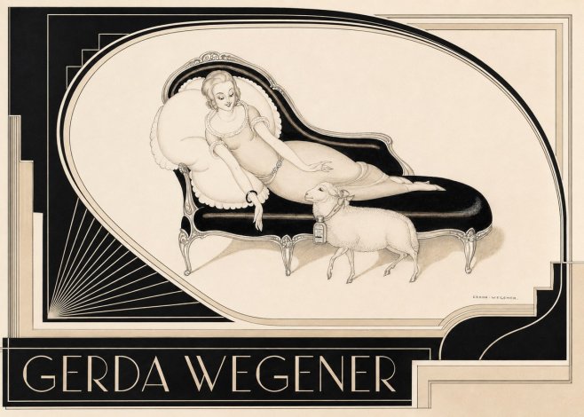 Gerda Wegener Lady with Lamb No2 - Plakat