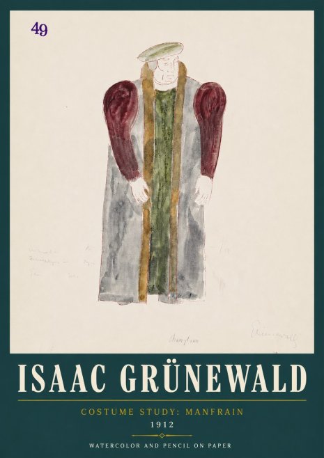 Isaac Grünewald Costume Study: Manfrain No4 - Plakat