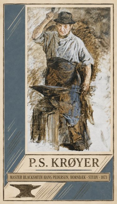 P.S. Krøyer Master Blacksmith Hans Pedersen, Hornbaek · Study · 1873 No3 - Plakat