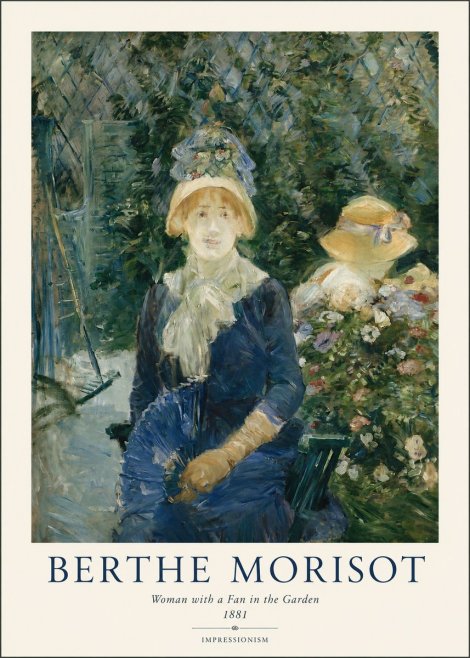 Berthe Morisot Young Woman with a Fan II No2 - Plakat