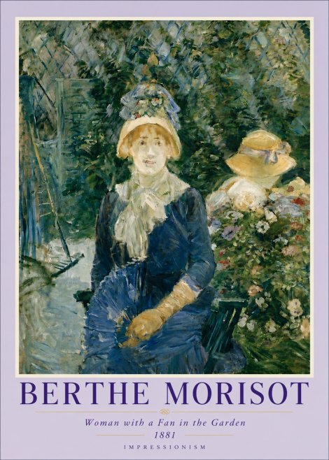 Berthe Morisot Young Woman with a Fan II No6 - Plakat