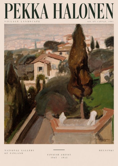 Pekka Halonen Village Landscape No4 - Plakat