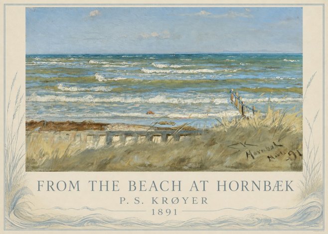 P.S. Krøyer From the Beach at Hornbæk · 1891 No3 - Plakat