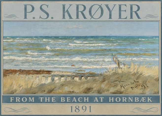P.S. Krøyer From the Beach at Hornbæk · 1891 No4 - Plakat