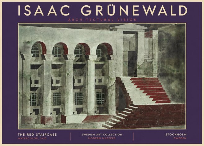 Isaac Grünewald The Steps of Silence No5 - Plakat
