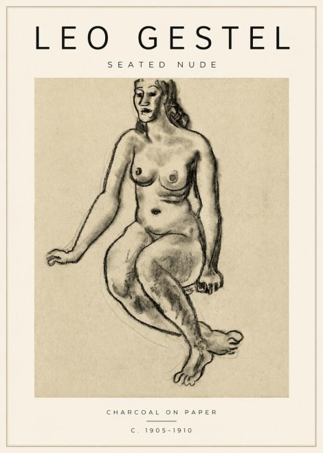 Leo Gestel Seated Nude No3 - Plakat