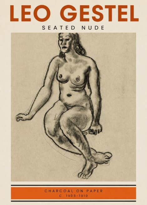 Leo Gestel Seated Nude No4 - Plakat
